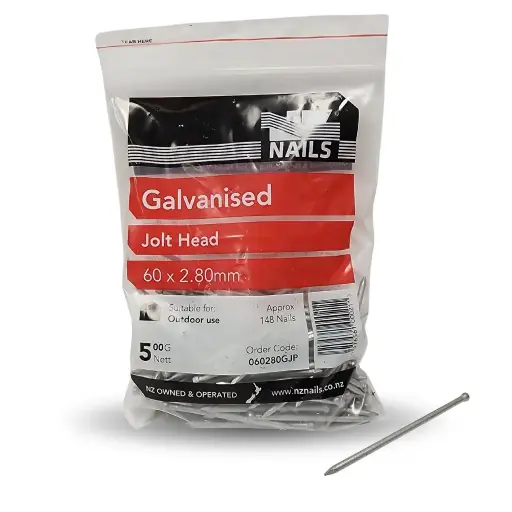 [060280GJP] NZ NAILS Jolt Head Galvanised 60 x 2.80mm - 500g
