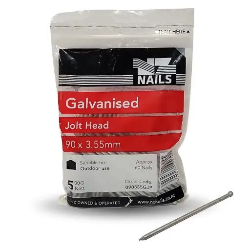 [090355GJP] NZ NAILS Jolt Head Galvanised 90 x 3.55mm - 500g