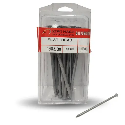 [150600GFP] NZ NAILS Flat Head Galvanised 150 x 6.00mm - 500g NAIL