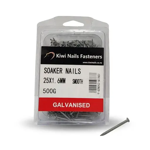 NZ NAILS Soaker Galvanised 25 x 1.60mm - 500g