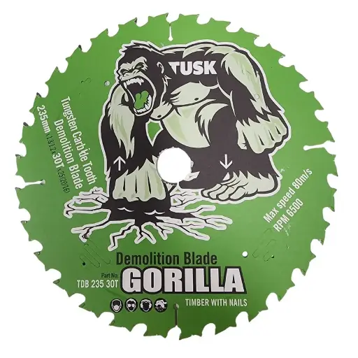 [TDB23530T] TUSK Tungsten Carbide Tooth Demolition Blade 235mm x 30 teeth x 25/20/16mm bore