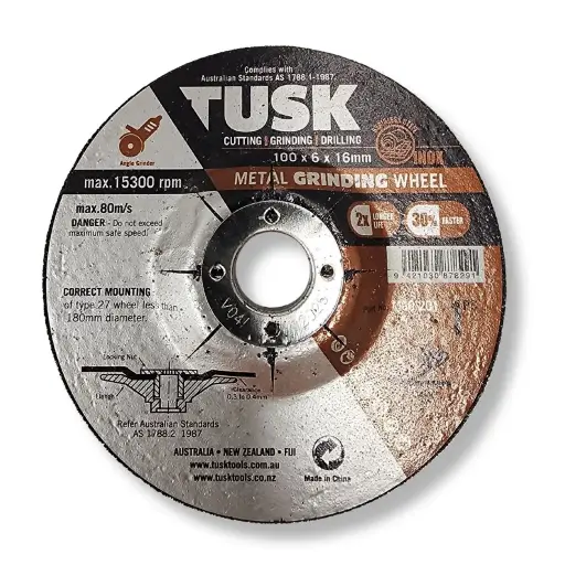 [MCO201] TUSK Metal Grinding Wheel | 100mm x 6mm x 16mm bore