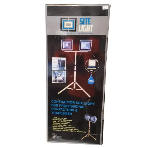 [104658] SITE LIGHT Contractors Flood Light - 2x 30w