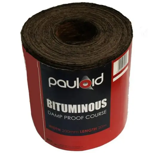 [HEN438] PAULOID DPC Bituminous Damp Proof Coarse Roll | 200mm x 20m