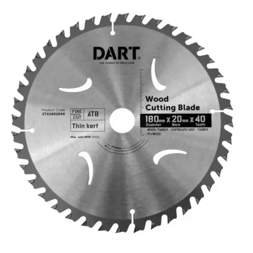 [STK1802040] DART Timber Blade 180mm x 40T x 20mm Bore