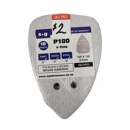 [QC1412] SANDING MOUSE PAD 100 x 135 x 180G (10 sheets)