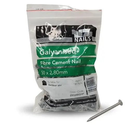 [050280GHP] NZ NAILS Fibre Cement Galvanised 40 x 2.80mm - 500g