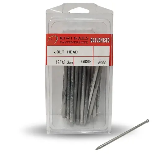 [125530GJP] NZ NAILS Flat Head Galvanised 125 x 5.3mm - 500g NAIL