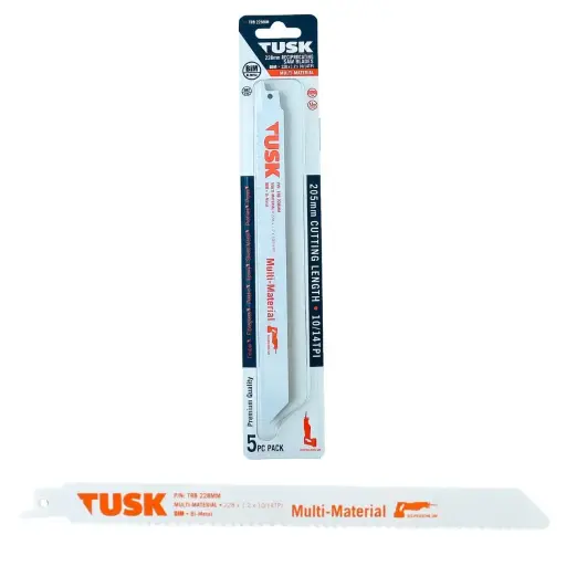 [TRB228MM] TUSK Bi-Metal Reciprocating Saw Blades for Multi Material 228mm - (5 piece pack)