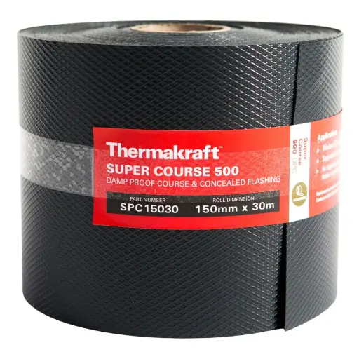 [SPC15030] THERMAKRAFT Super Course Damp Proof Course (DPC) & Concealed Flashing | 150mm x 30m