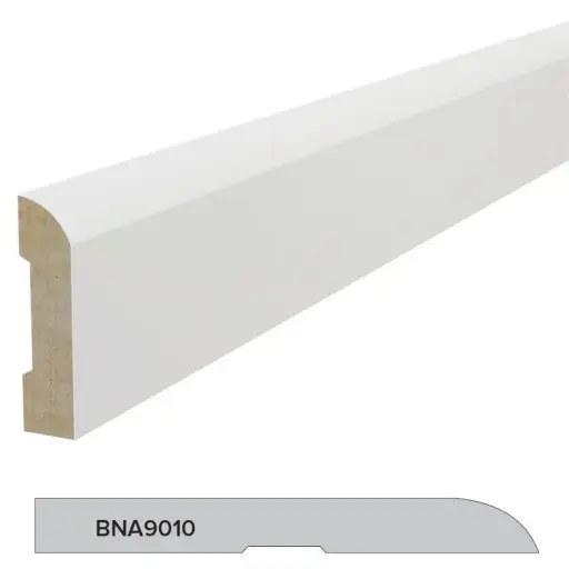 [BNA9010] ARCHITRAVE Bull Nosed Gesso Finger Jointed | 90 x 10 x 5400mm