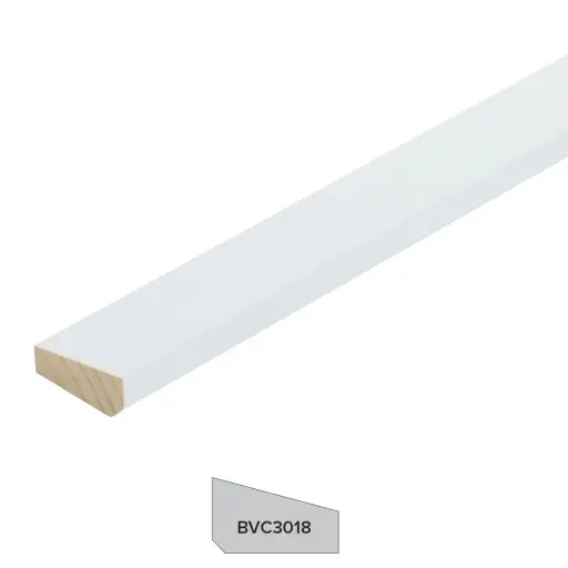[BVC3018] CORNICE Bevelled Gesso Finger Jointed 30 x 5400mm