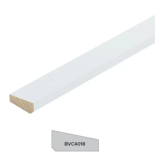 [BVC4018] CORNICE Bevelled Gesso Finger Jointed | 40 x 5400mm