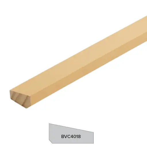 [BVC4018H3] CORNICE Bevelled Pre-Primed H3.1 Finger Jointed | 40 x 5400mm