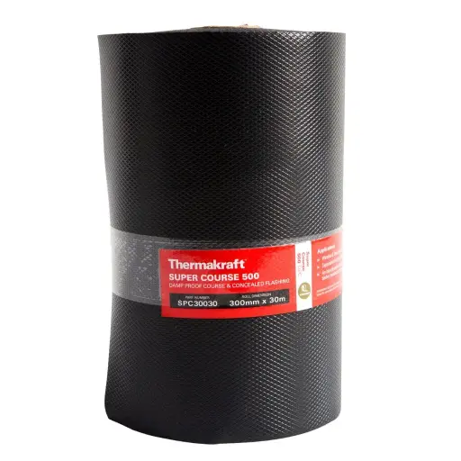 THERMAKRAFT Super Course Damp Proof Course (DPC) & Concealed Flashing | 250mm x 30m