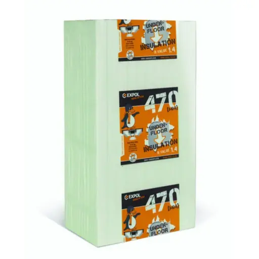 EXPOL R1.4 White Underfloor Insulation - 5.64m² |  1200 x 470 x 60mm -  (10 panels)