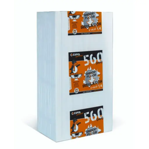 EXPOL R1.4 White Underfloor Insulation - 6.06m² | 1200 x 560 x 60mm (9 panels)