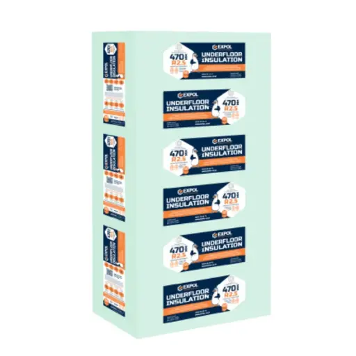 EXPOL R2.5 White Underfloor Insulation - 3.38m² | 1200 x 470 x 100mm (6 panels)