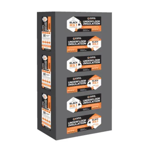 EXPOL R3.1  Black Underfloor Insulation - 3.02m² | 1200 x 360 x 100mm (7 panels)