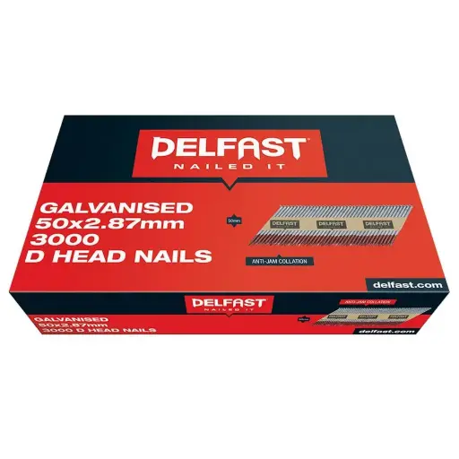 [FN-JDN50G] DELFAST Galvanised D Head Nails (box of 3000) | 50 x 2.87mm