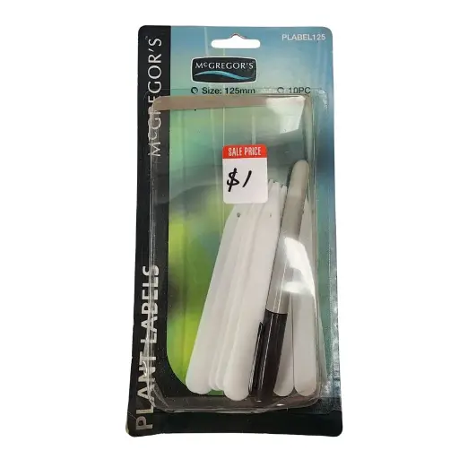 [PLABEL125] MCGREGORS 125mm Plant Labels (with pen)
