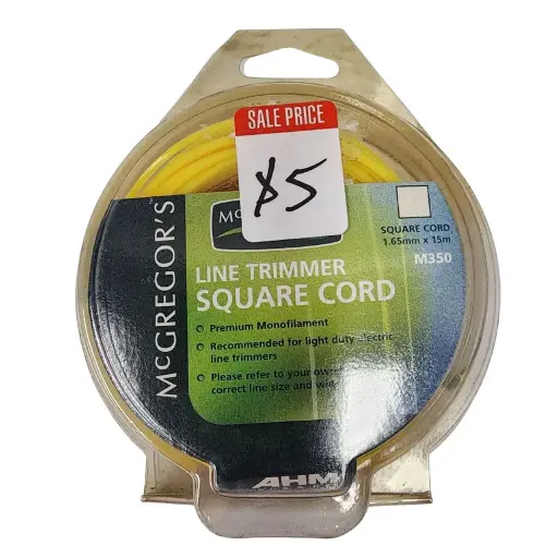 [M350] MCGREGORS Square Cut Line Trimmer Cord 1.65mm x 15m